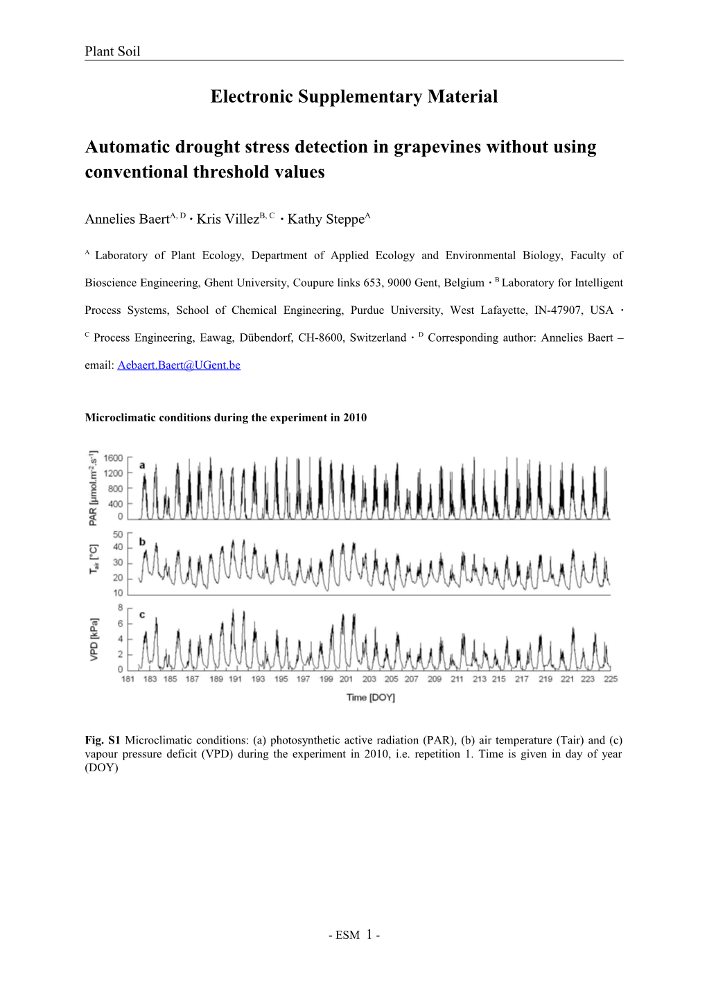 Automatic Drought Stress Detection in Grapevines Without Using Conventional Threshold Values
