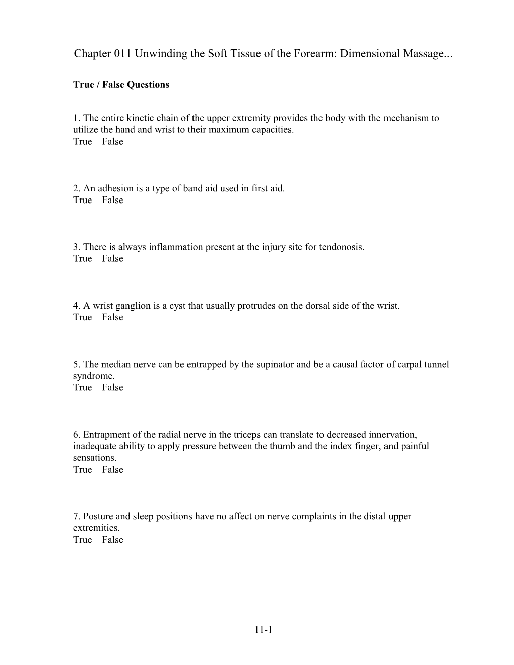 Chapter 011 Unwinding the Soft Tissue of the Forearm: Dimensional Massage