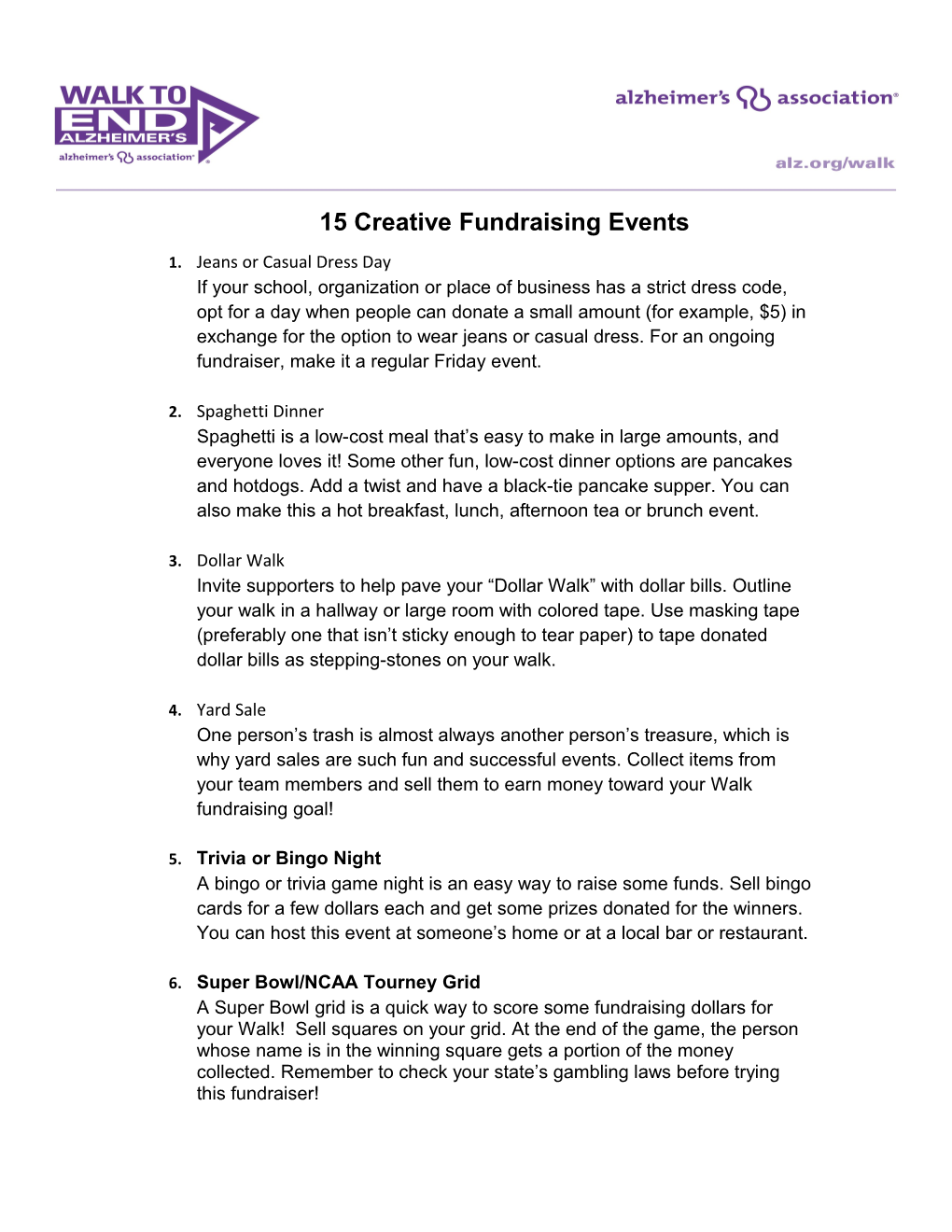 15 Creative Fundraising Events