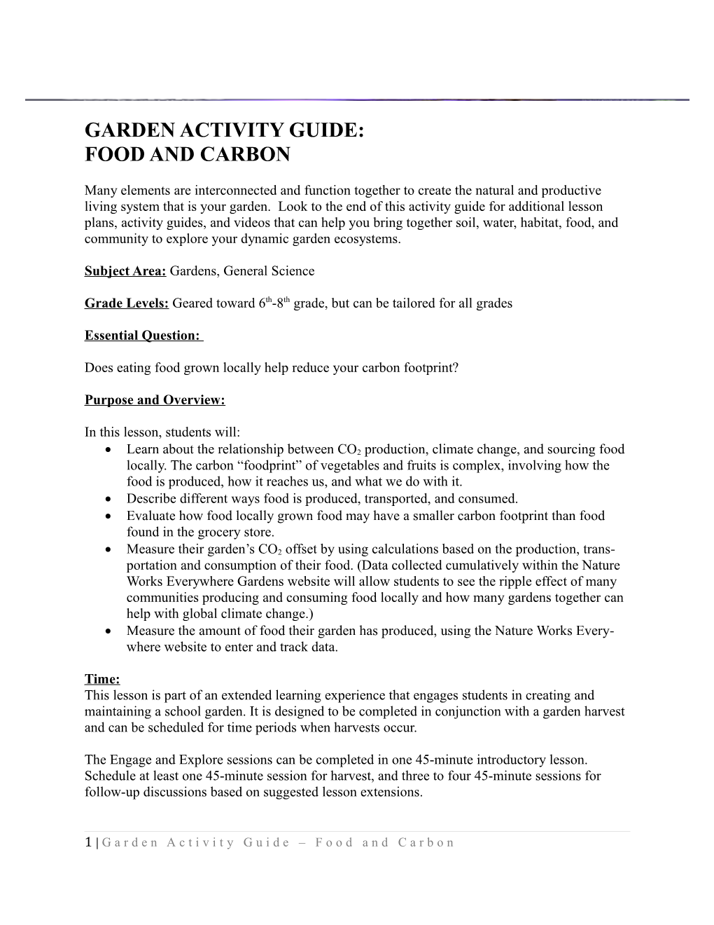Garden Activity Guide