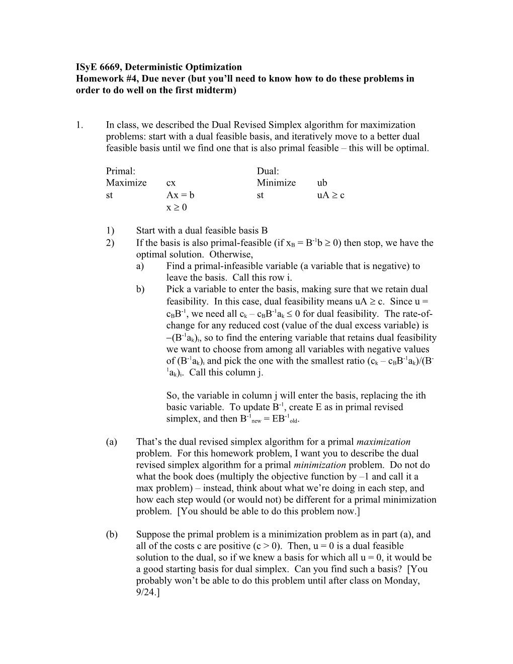 Isye 6669, Deterministic Optimization