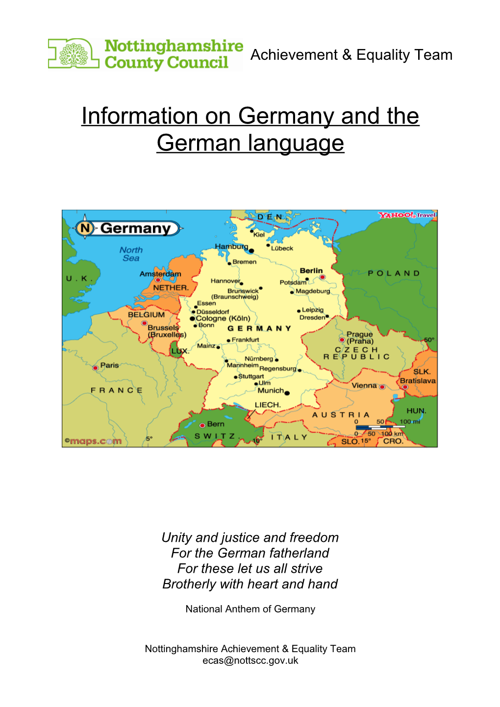 Information on Germany and the German Language