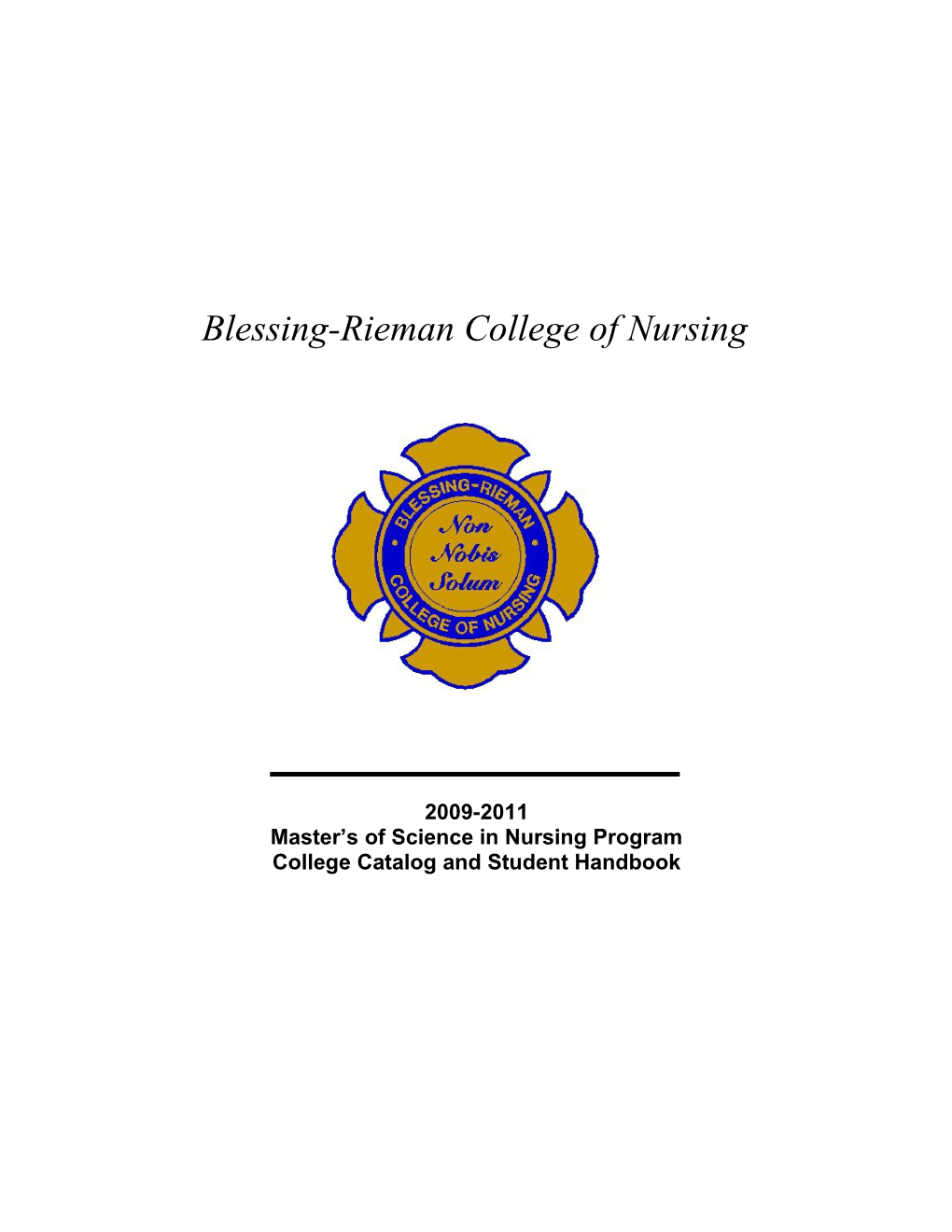 Blessing-Rieman College Of Nursing
