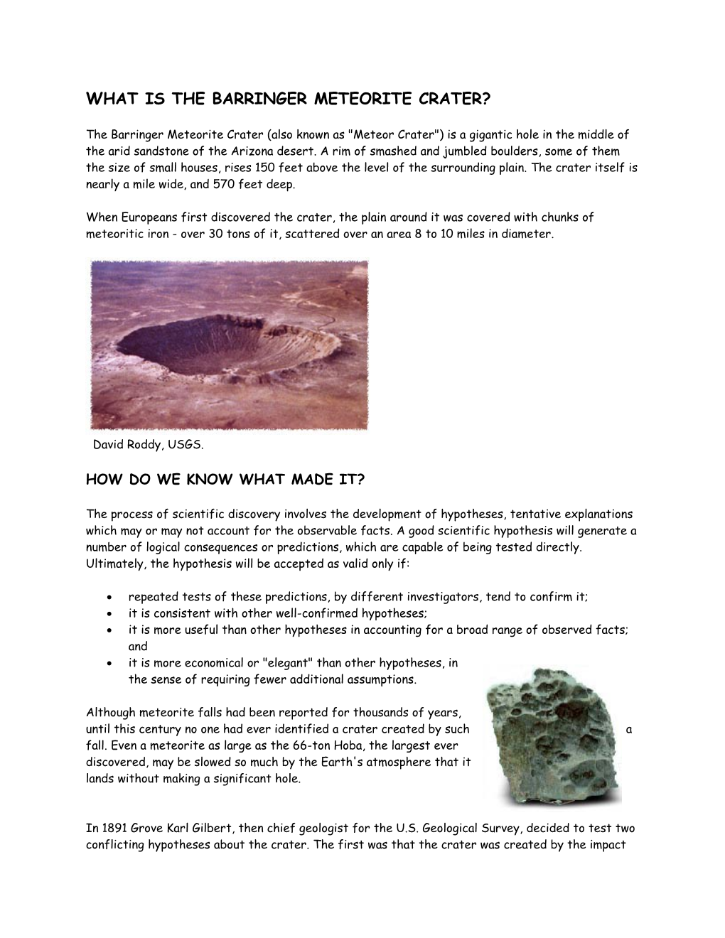 What Is the Barringer Meteorite Crater?