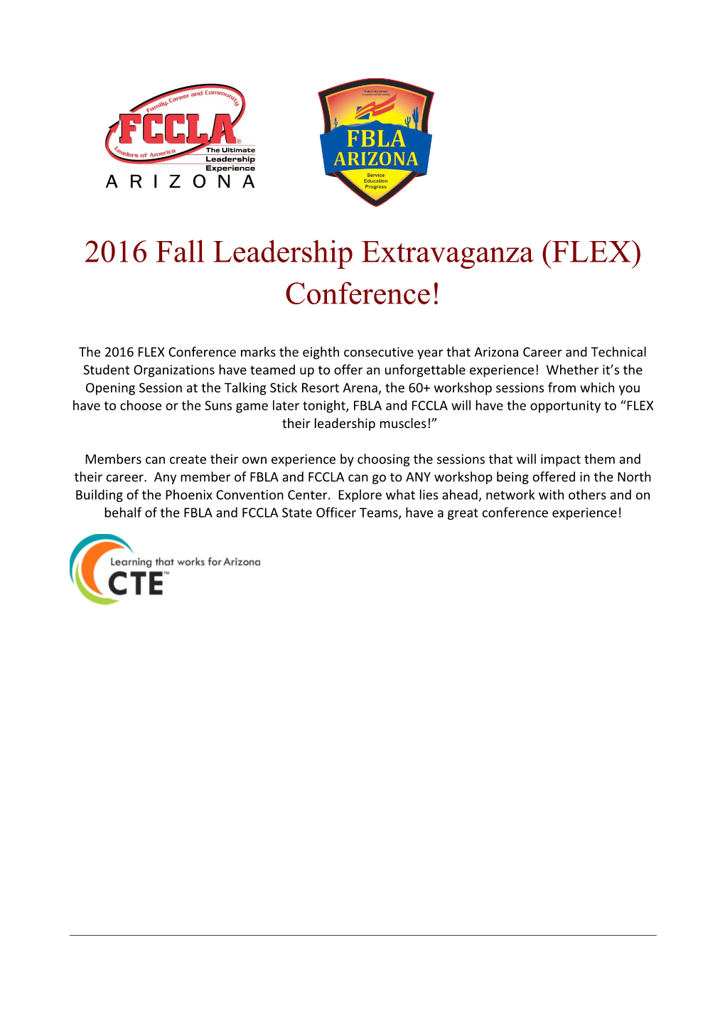 2016 Fall Leadership Extravaganza (FLEX) Conference!