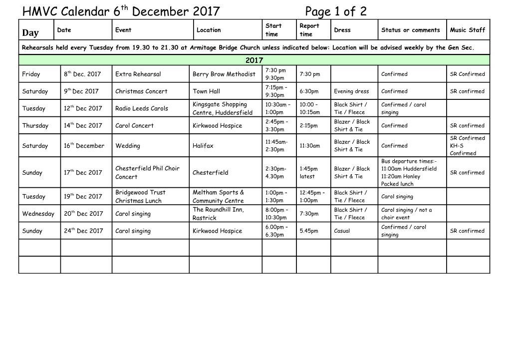 HMVC Calendar 6Th December 2017 Page 1 of 2