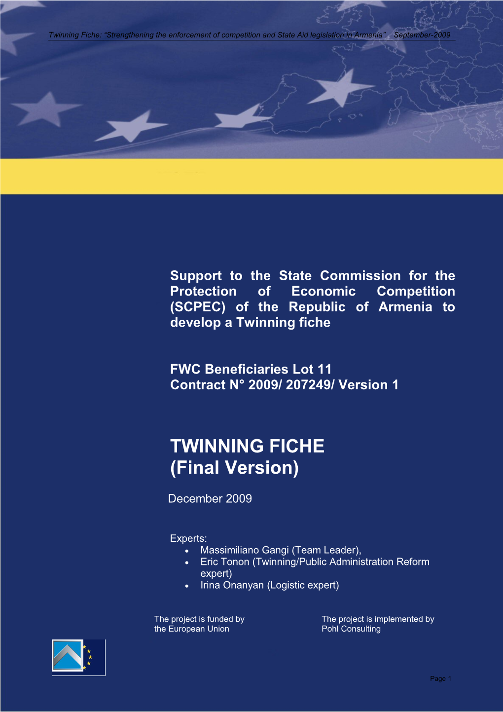 Support to the State Commission for the Protection of Economic Competition (SCPEC) Of