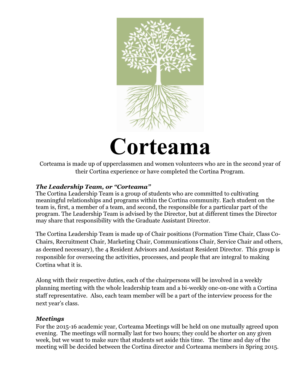 The Leadership Team, Or Corteama