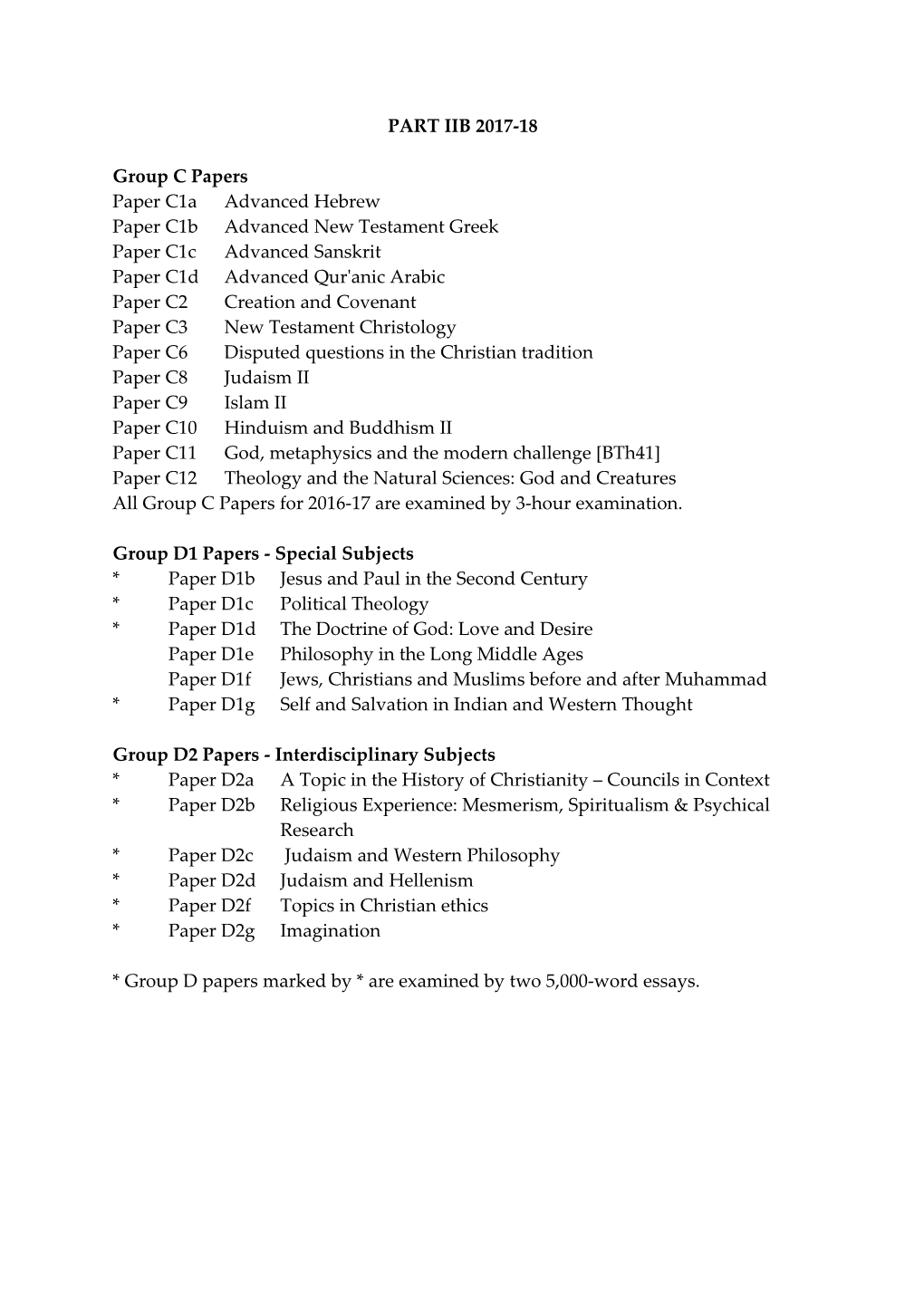 Paper C1b Advanced New Testament Greek