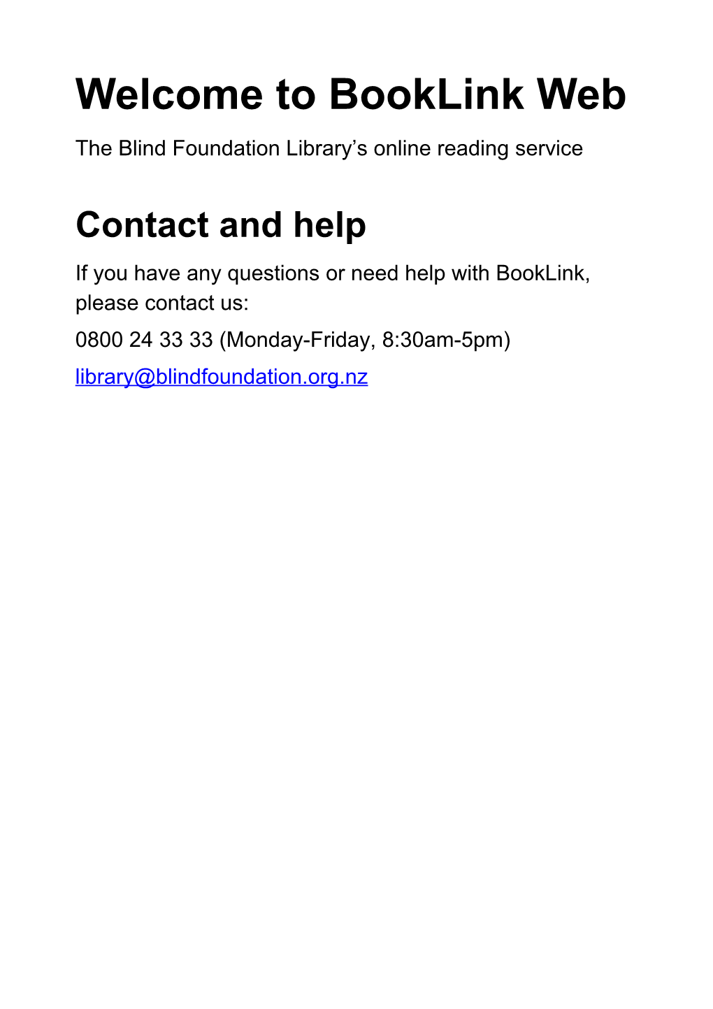 The Blind Foundation Library S Online Reading Service