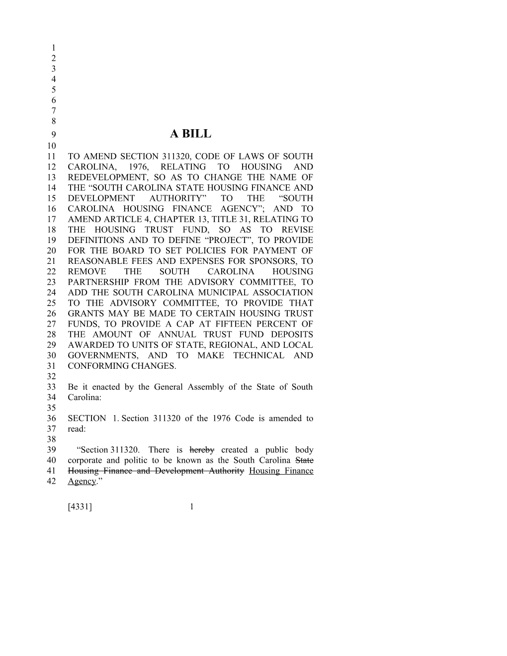 2015-2016 Bill 4331 Text of Previous Version (Jun. 3, 2015) - South Carolina Legislature Online
