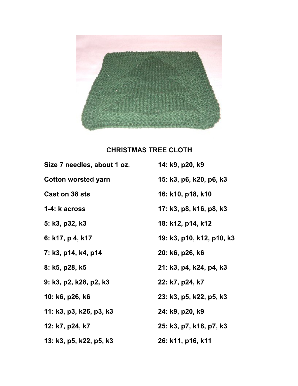 Christmas Tree Cloth