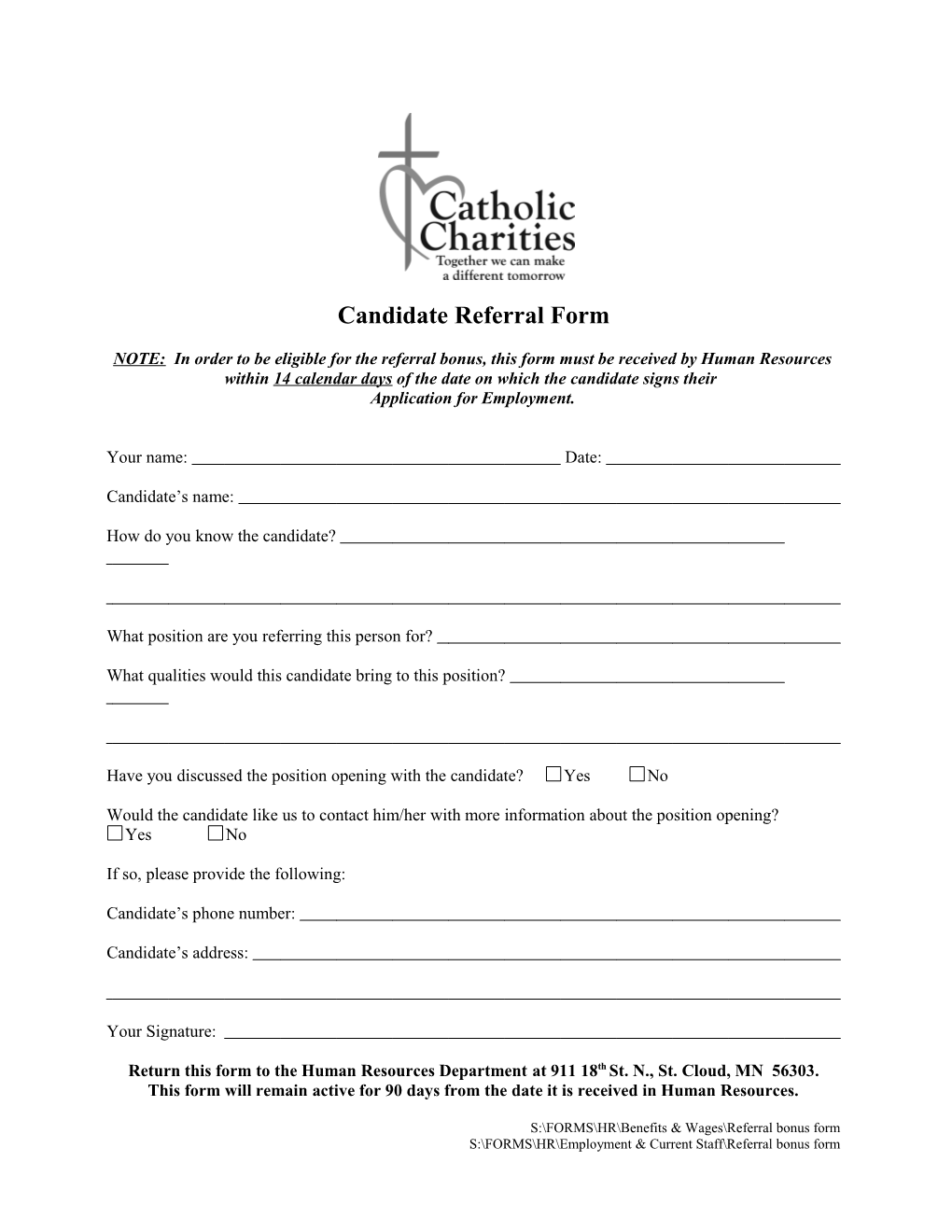Candidate Referral Form