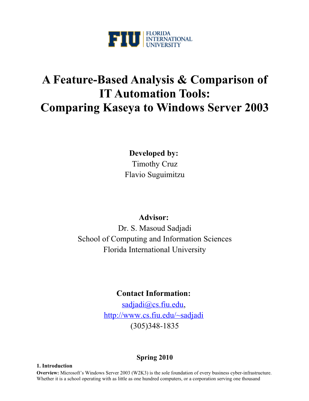 Comparing Kaseya To <Your Tool>