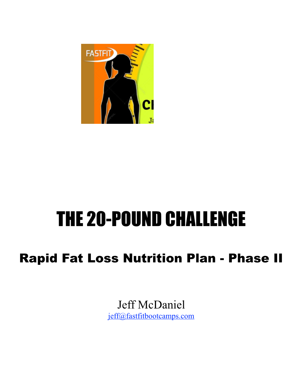 Rapid Fat Loss Nutrition Plan - Phase II