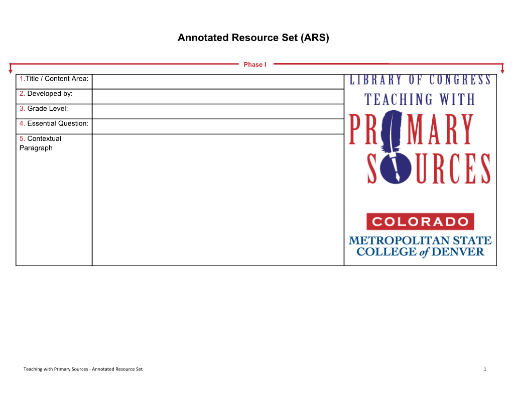 Annotated Resource Set (ARS) s4