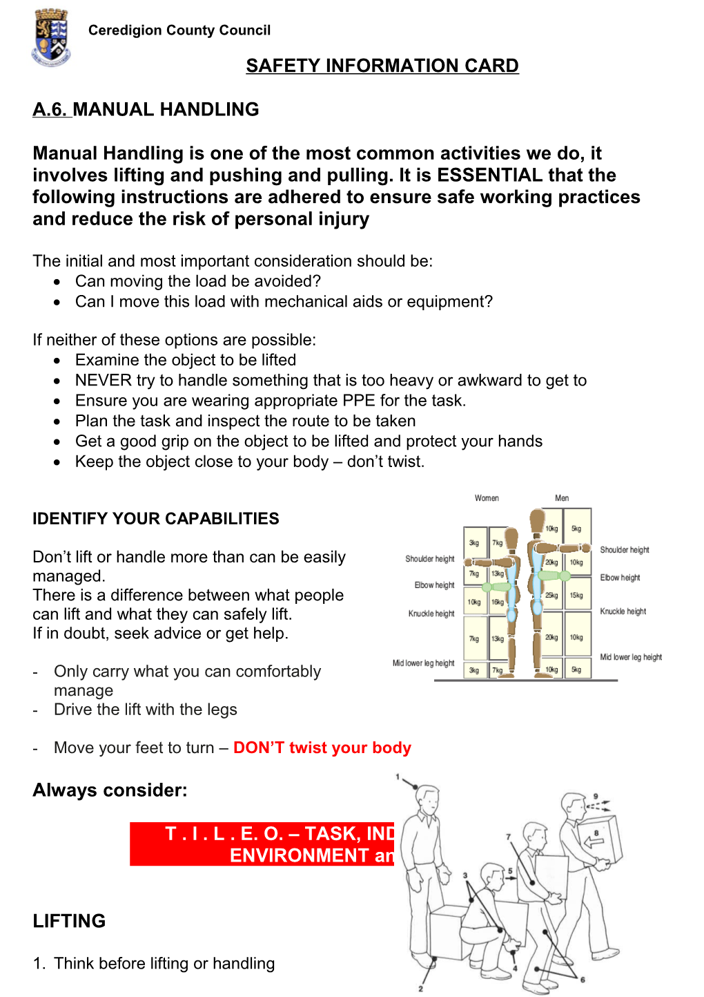 Flood Response Safety Card