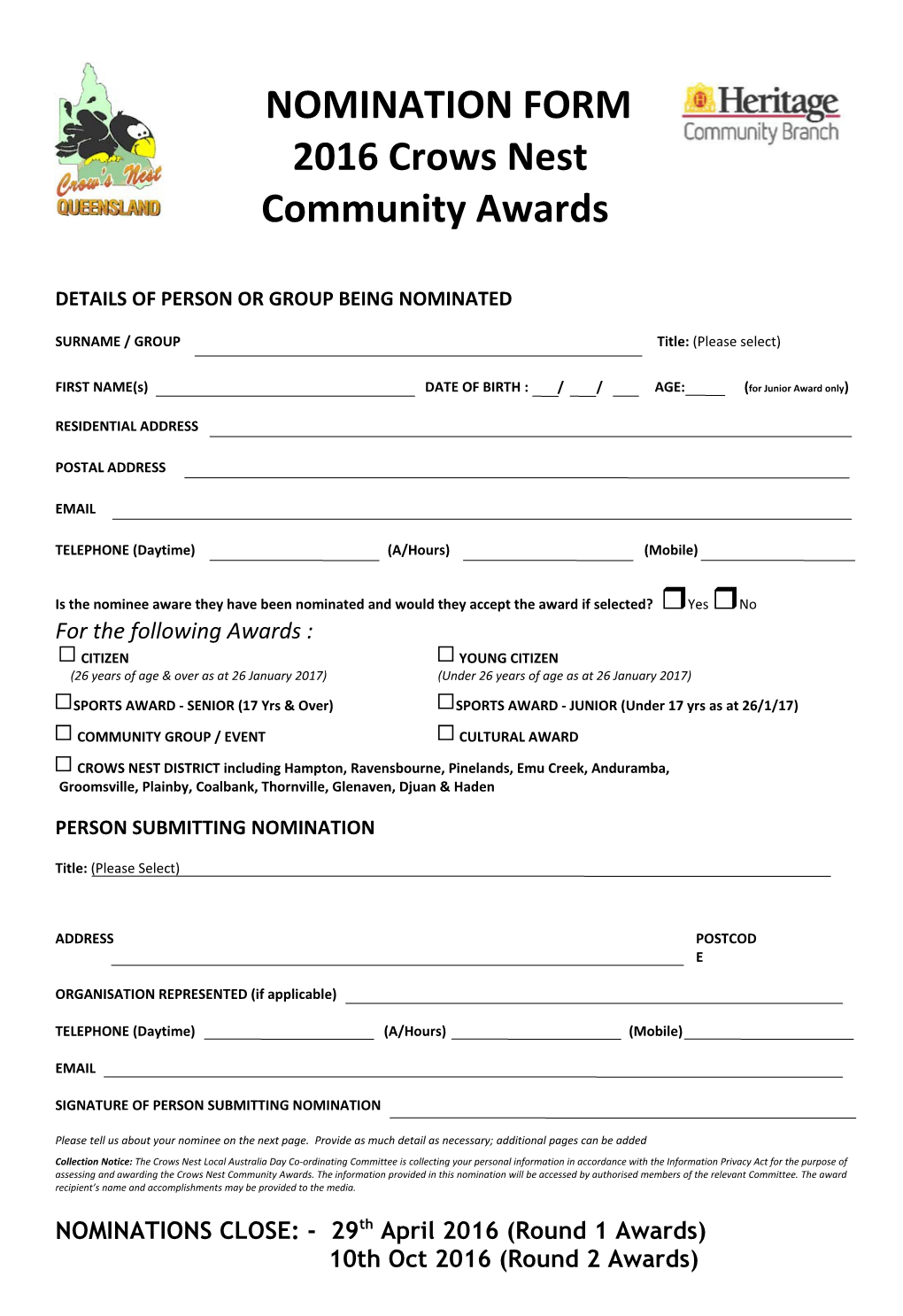 Nomination Form s1