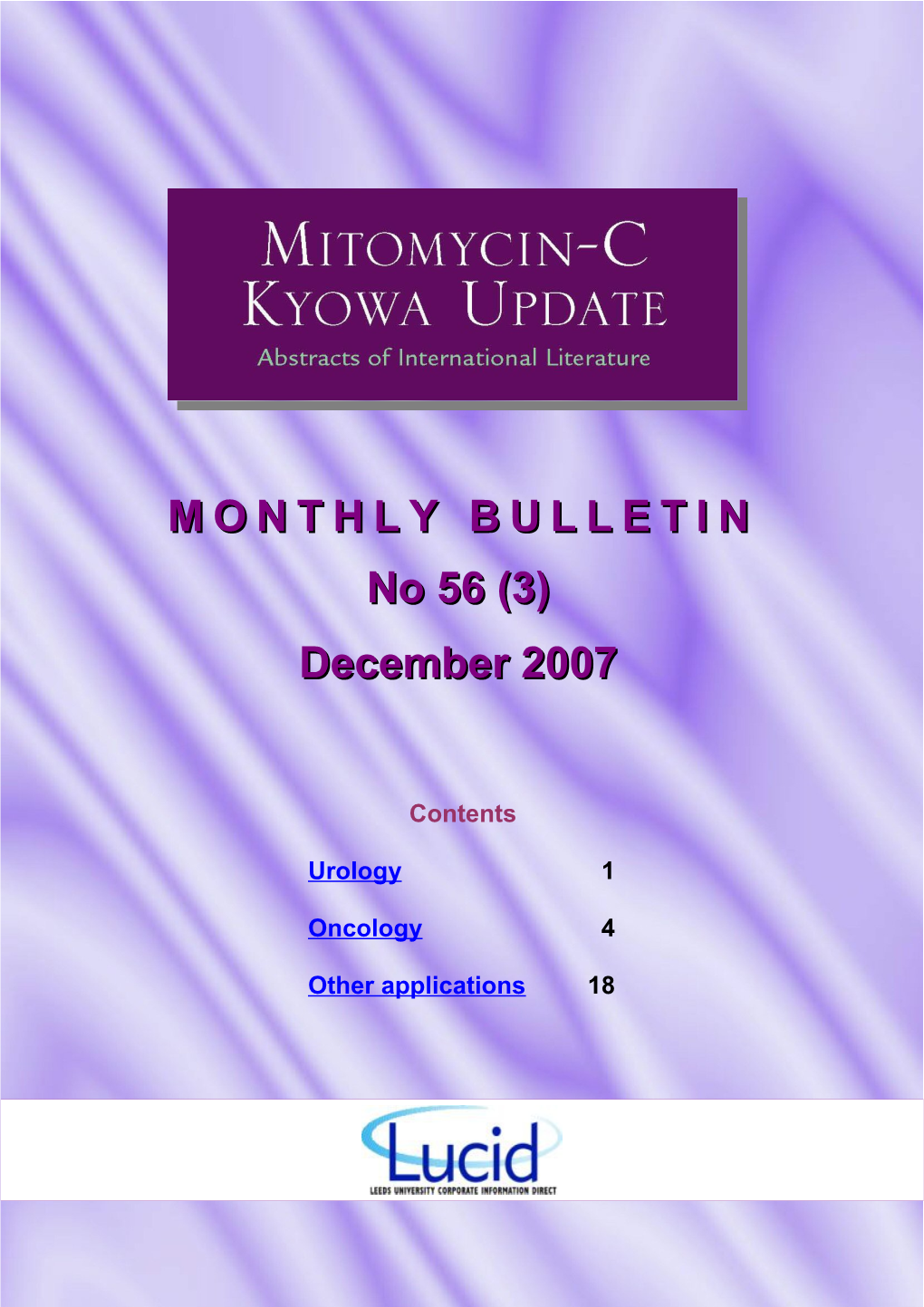 Mitomycin-C Kyowa Update