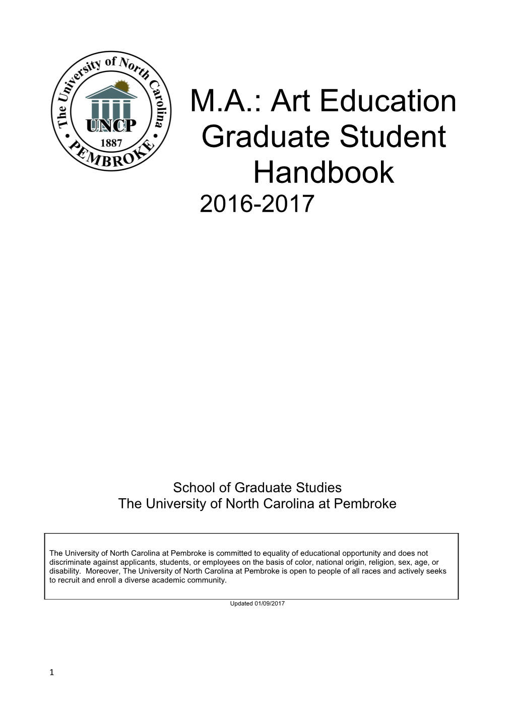 M.A.: Art Education Graduate Student Handbook