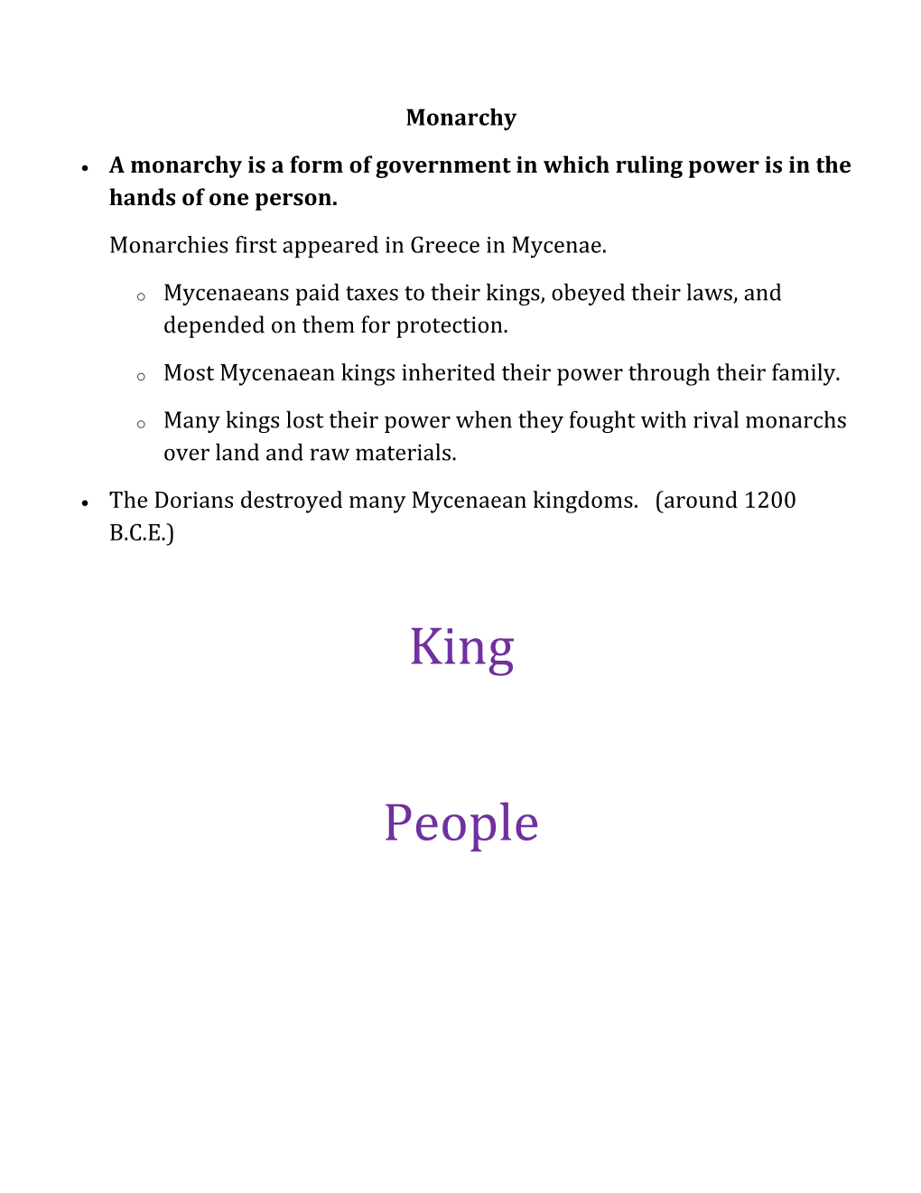 A Monarchy Is a Form of Government in Which Ruling Power Is in the Hands of One Person