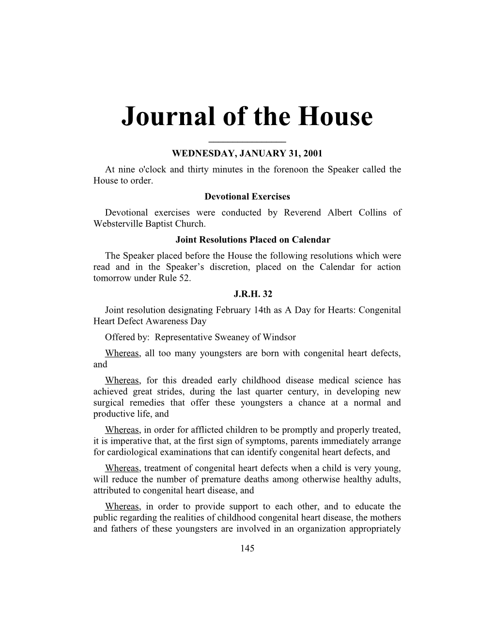 Journal of the House s6