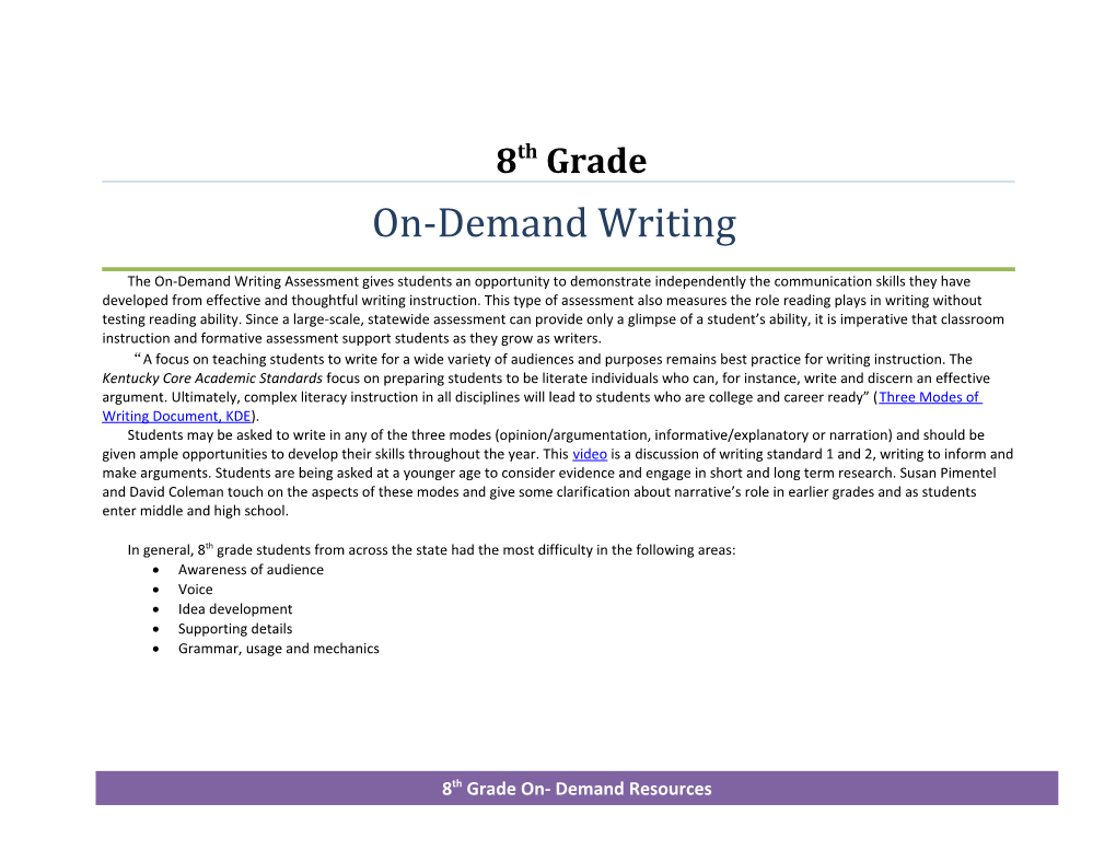 On-Demand Writing