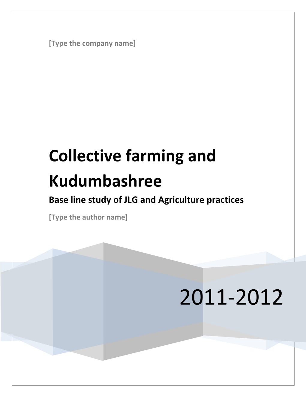 Collective Farming and Kudumbashree