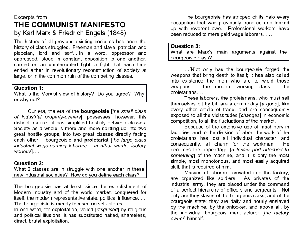 The Communist Manifesto