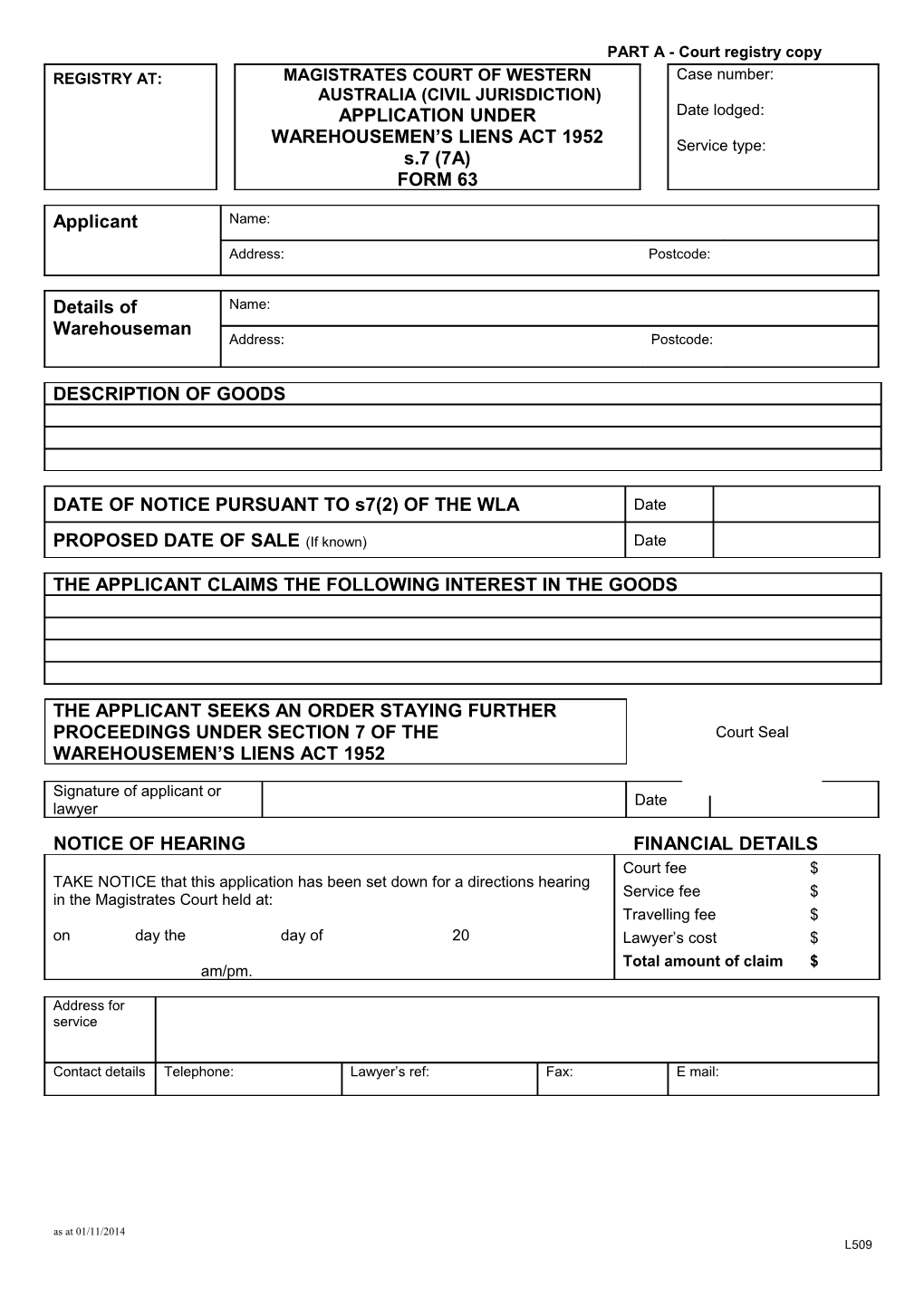 Magistrates Court of Western Australia (Civil Jurisdiction) s1