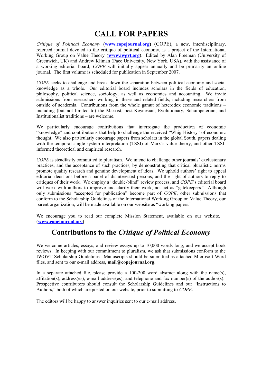 Call for Papers s14