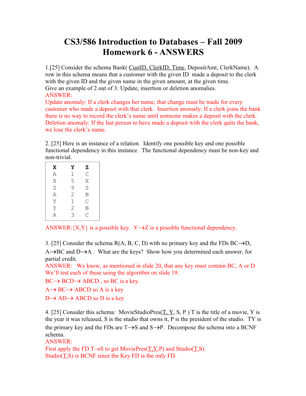 CS5/386 Introduction to Databases