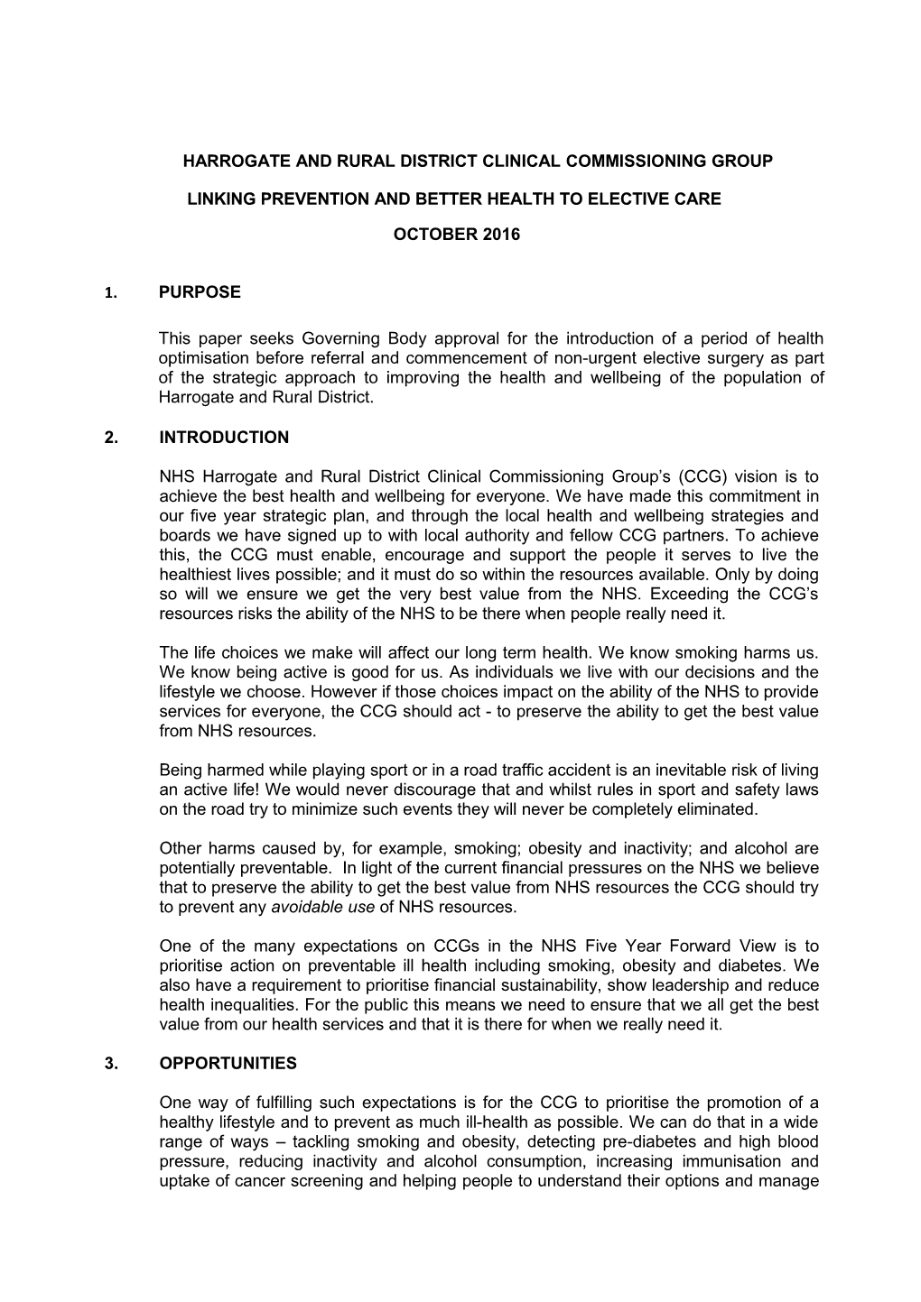 Harrogate and Rural District Clinical Commissioning Group