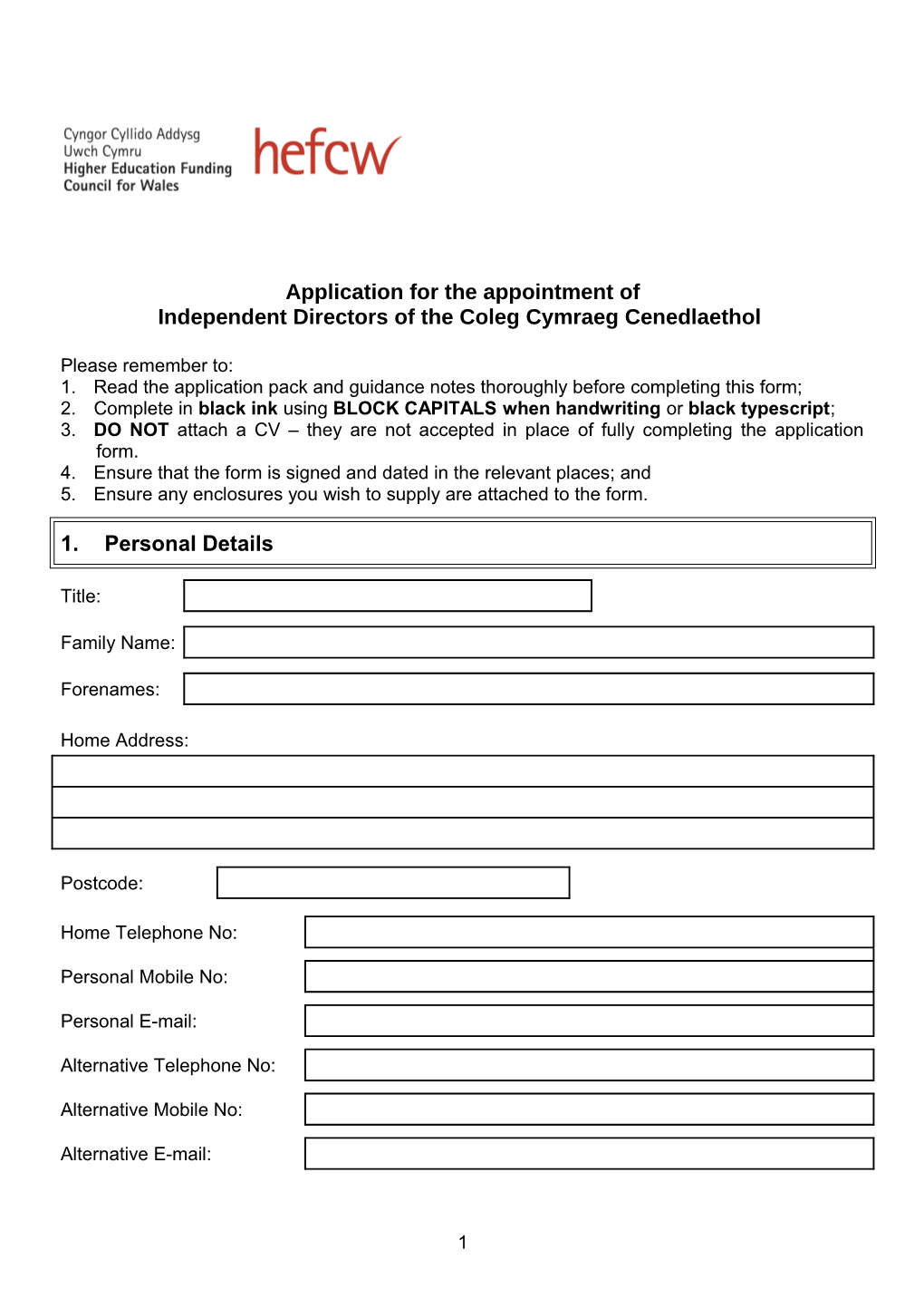Application - Application Form