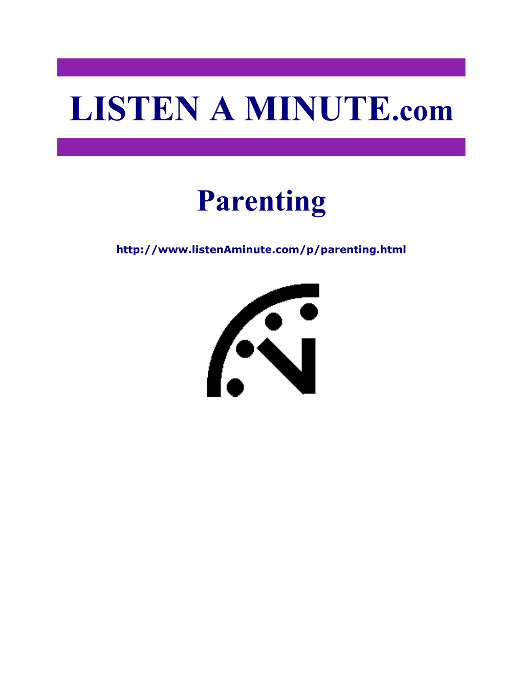 Listen a Minute.Com - ESL Listening - Parenting