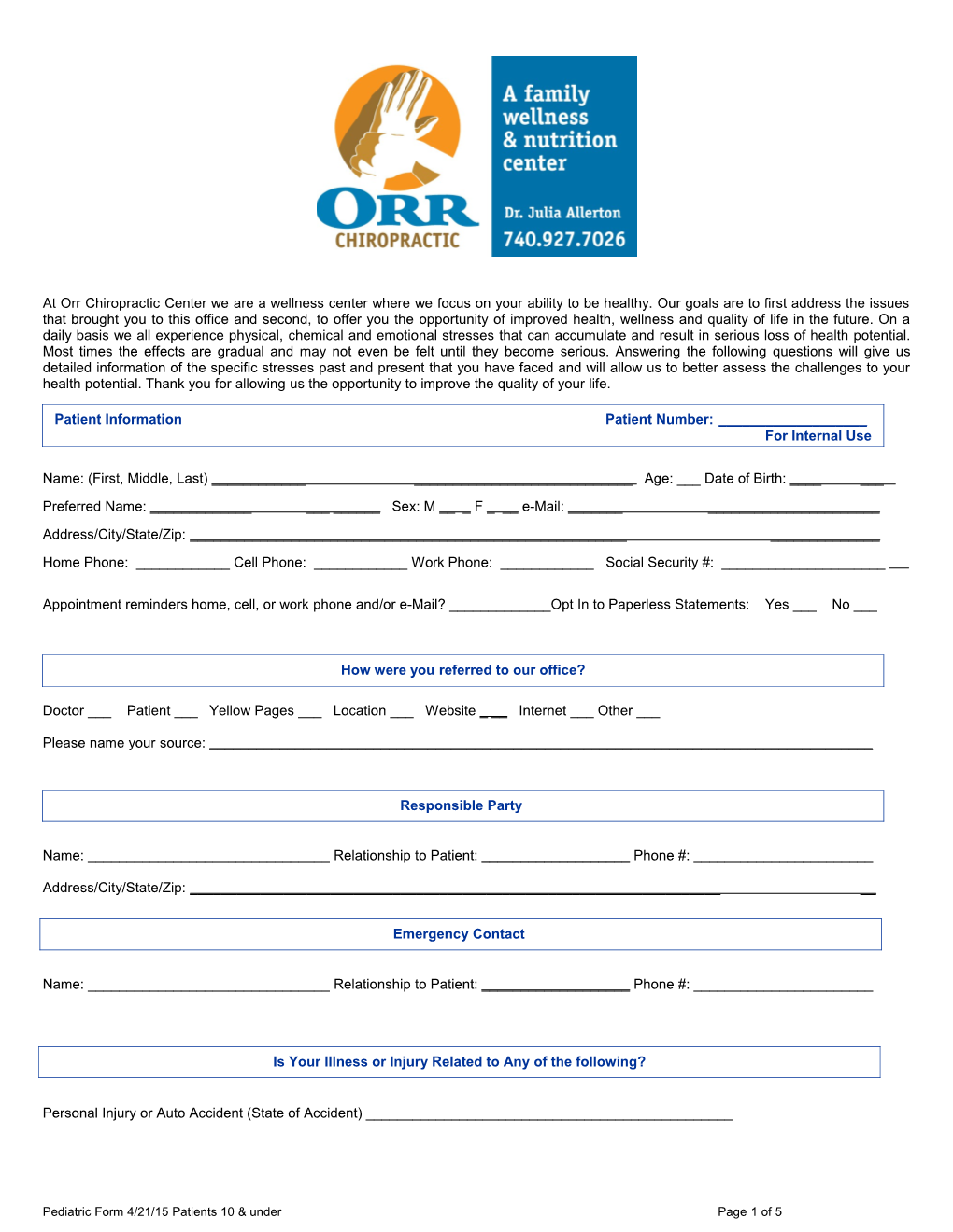 Orr Chiropractic Center, LLC