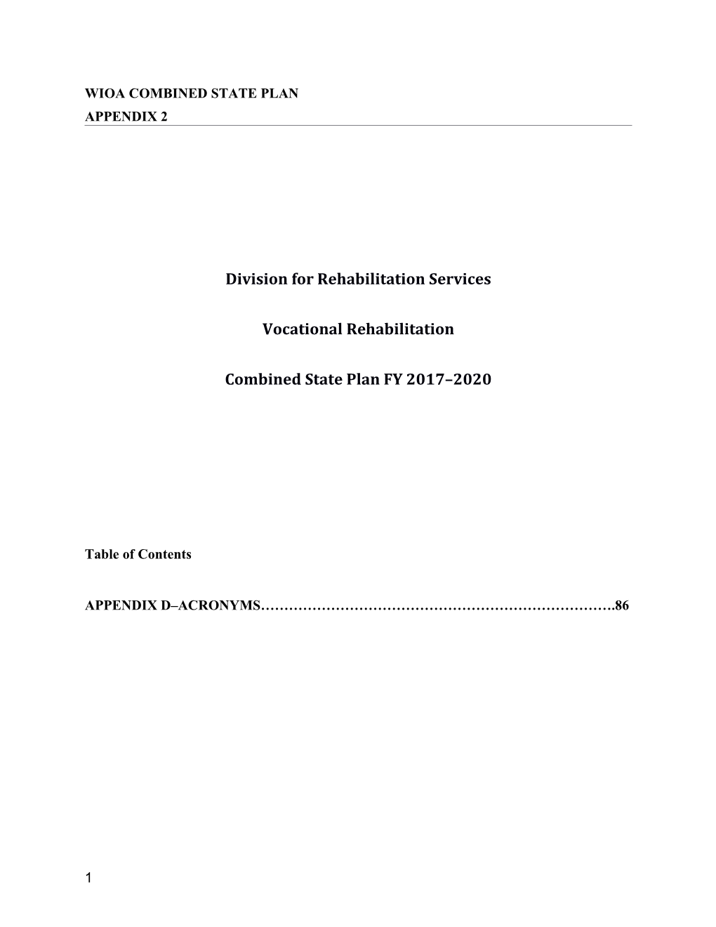 Commission Meeting Materials November 3, 2015 9:00 A.M. - Combined State Plan for Workforce