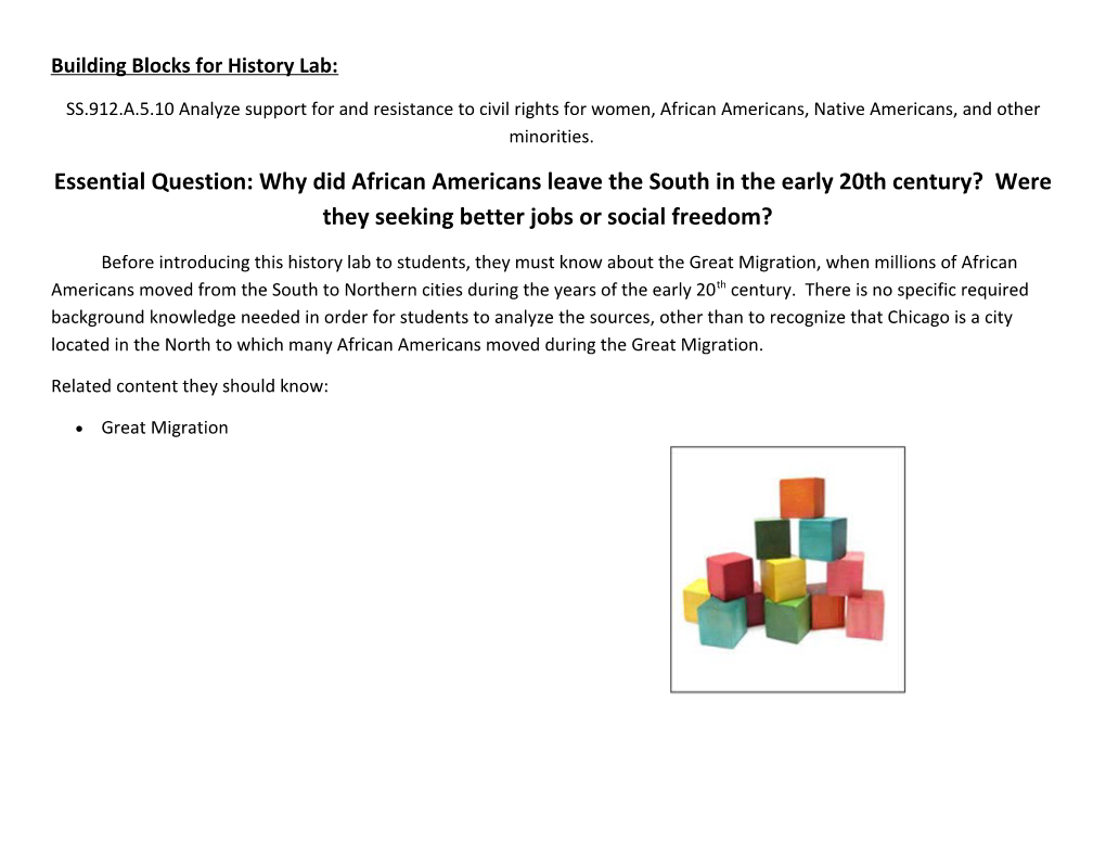 Building Blocks for History Lab s1