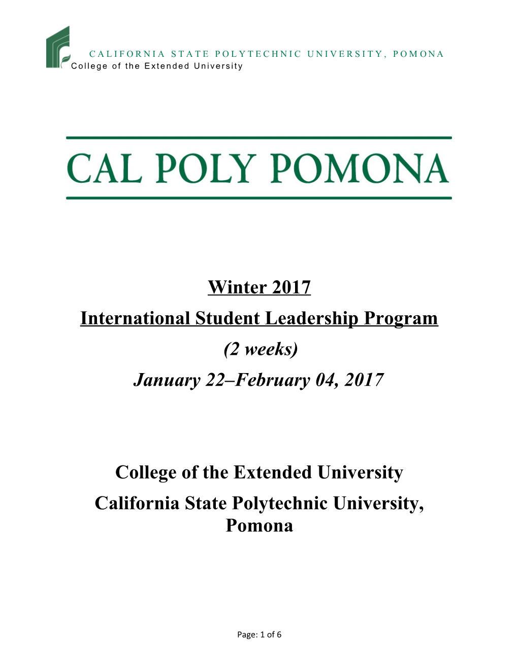 International Student Leadership Program