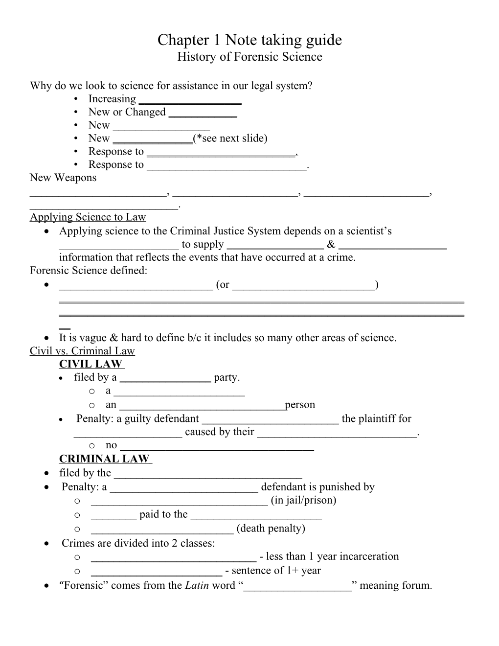 Chapter 1 Note Taking Guide