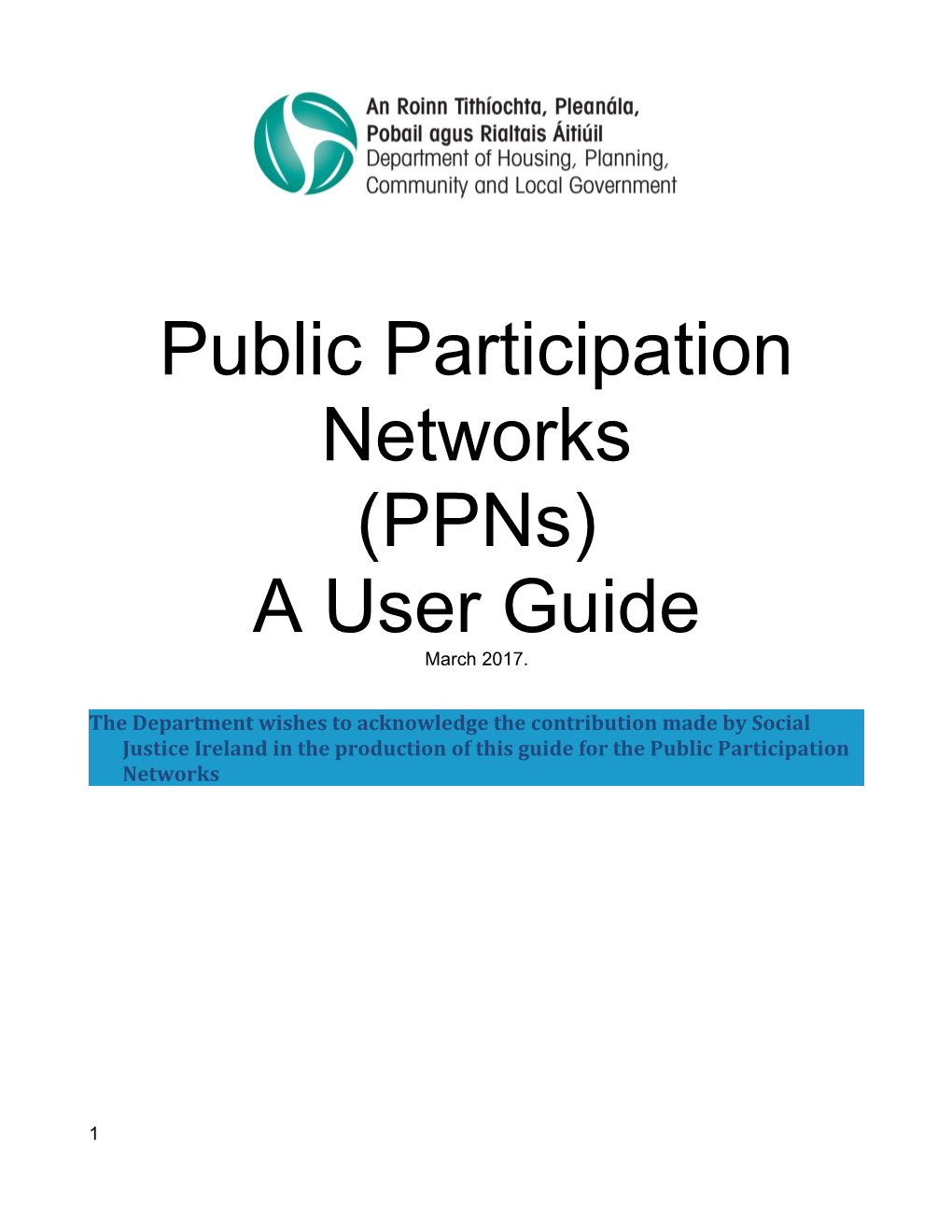 Public Participation Networks (Ppns)