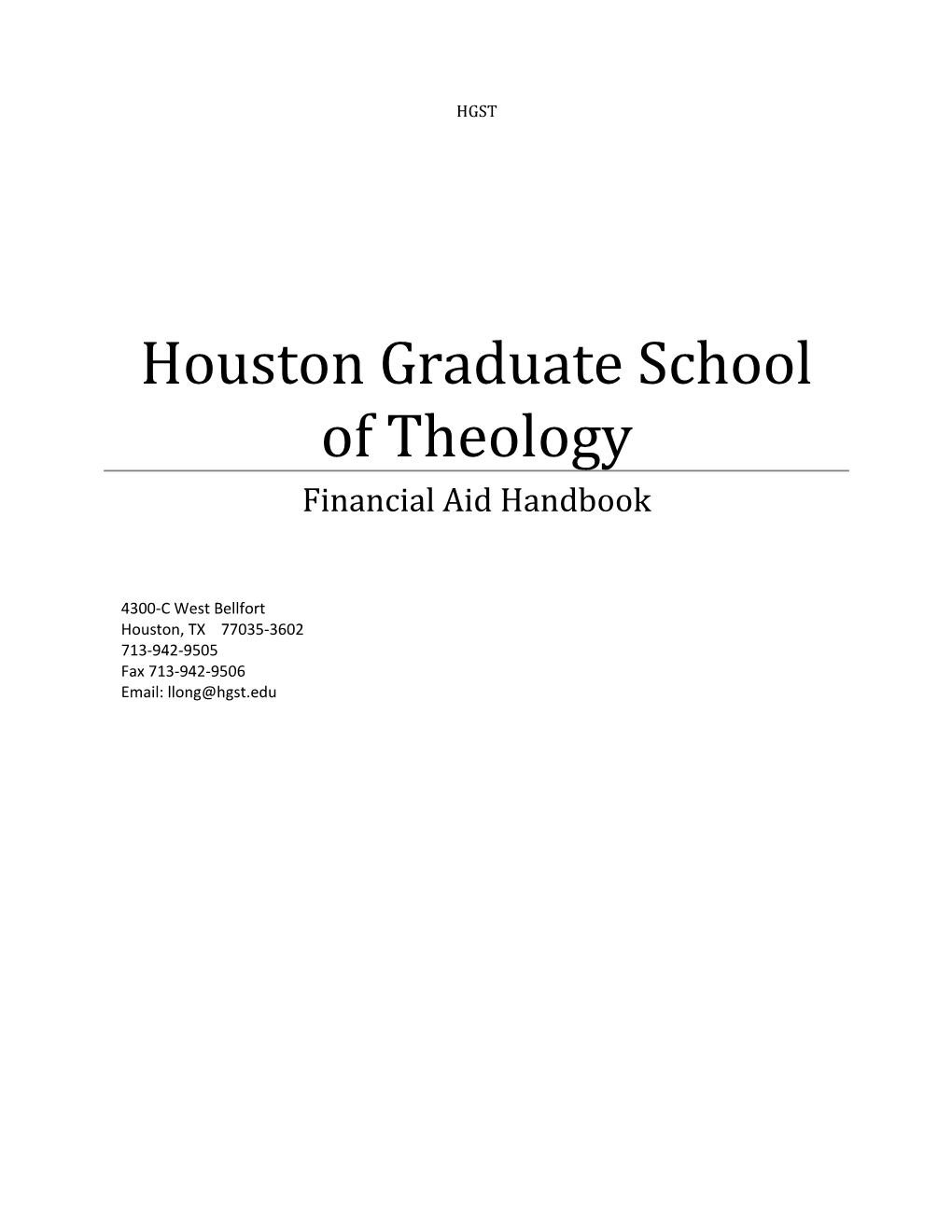 Houston Graduate School of Theology