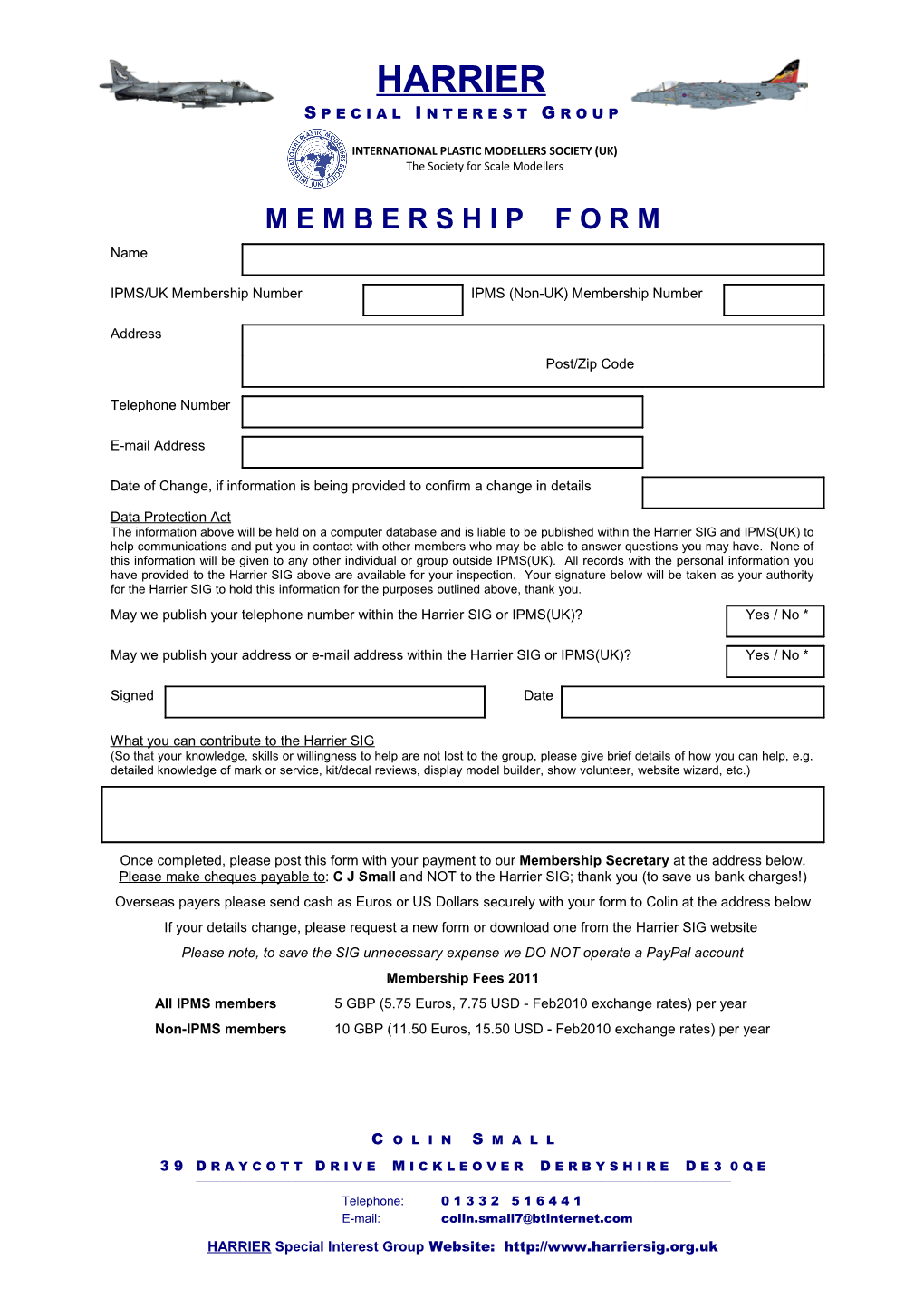 SIG Membership Form Aug05