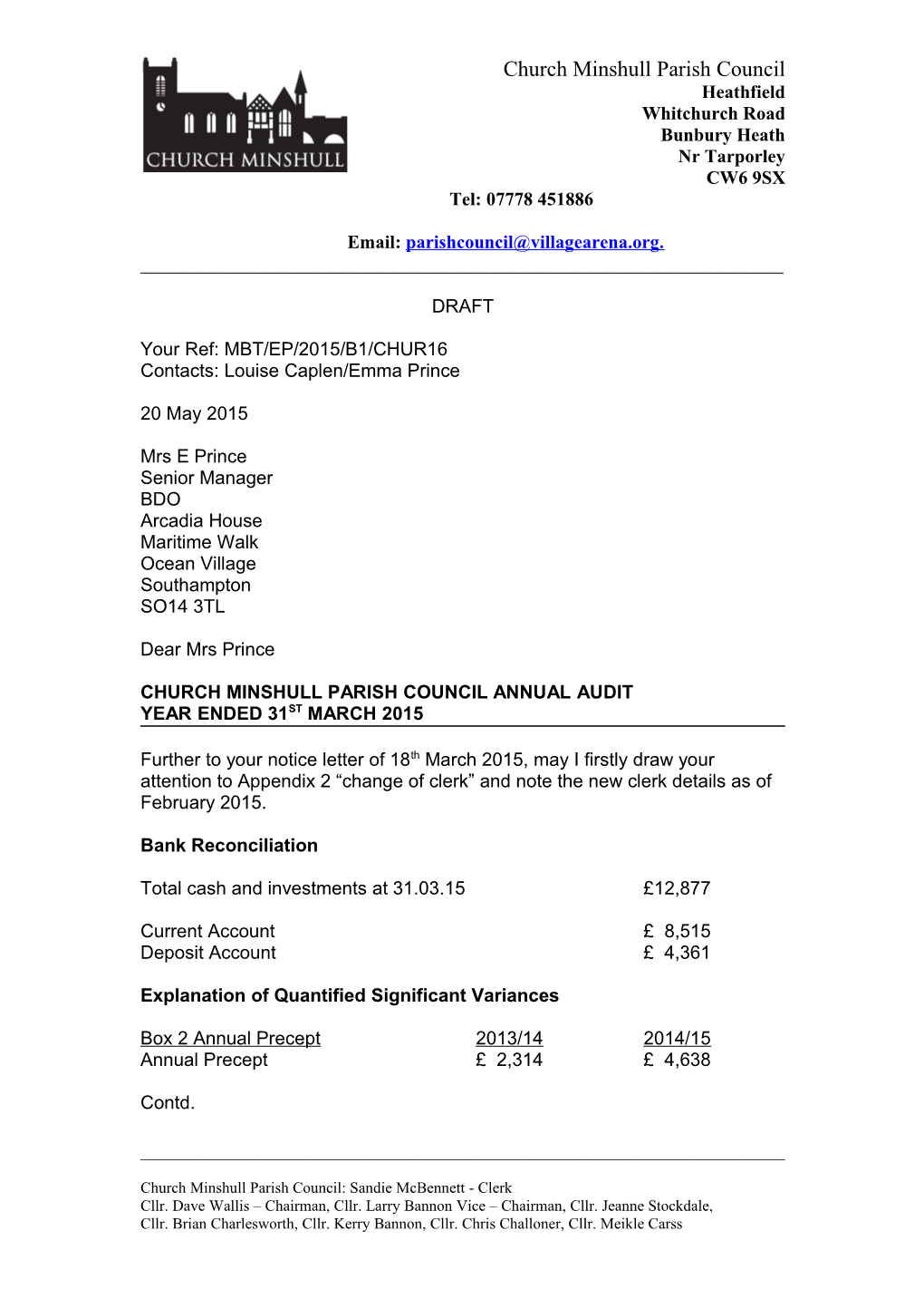 Church Minshull Parish Council