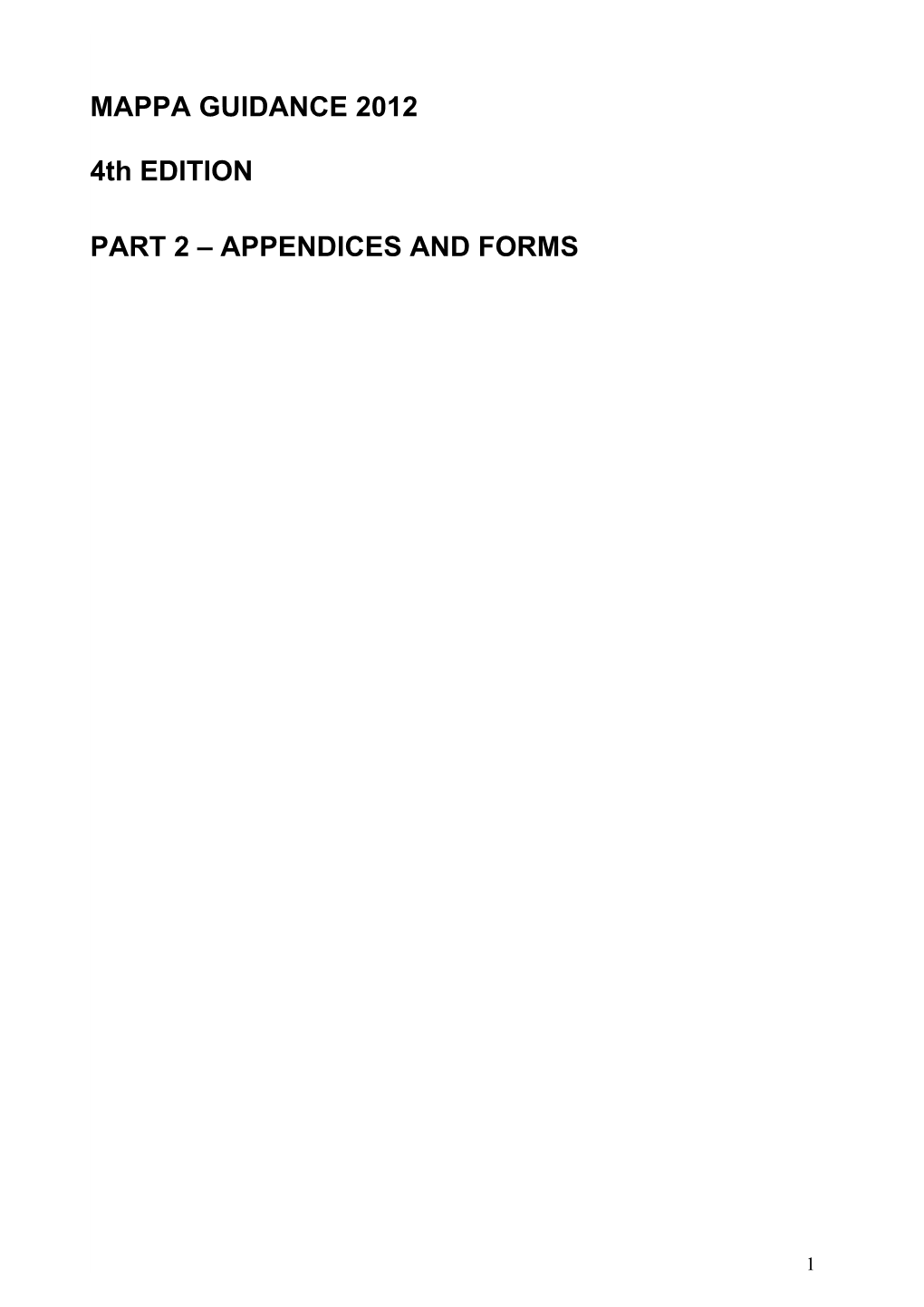 Part 2 Appendices and Forms
