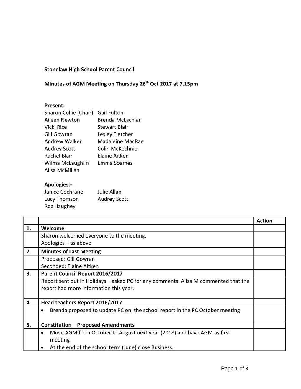 Stonelaw High School Parent Council