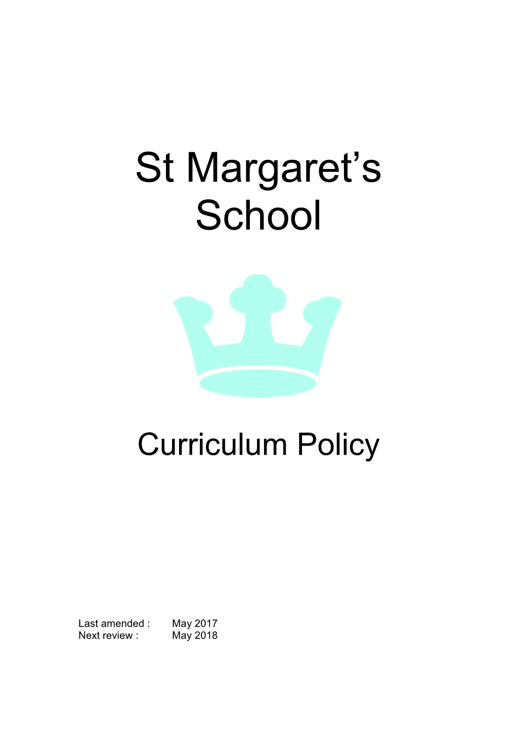 The Curriculum at St Margaret S School