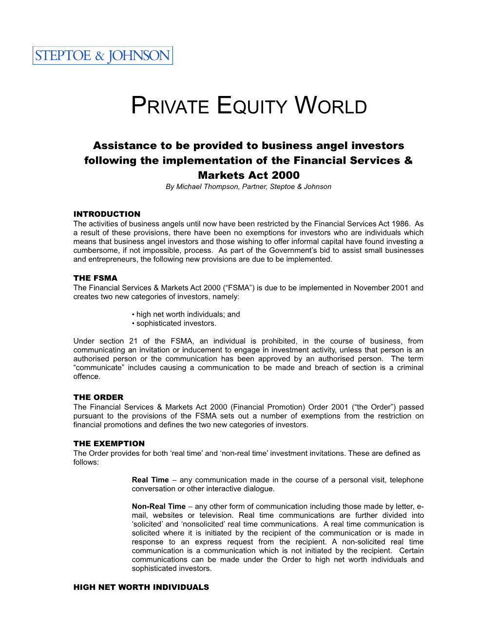 Private Equity World