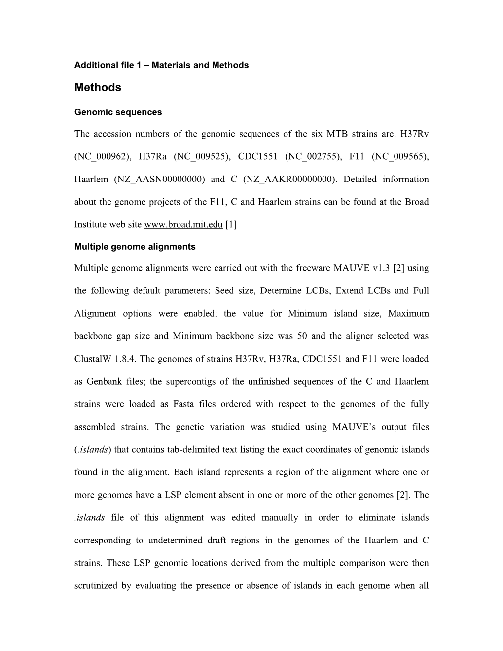 Additional File 1 Materials and Methods