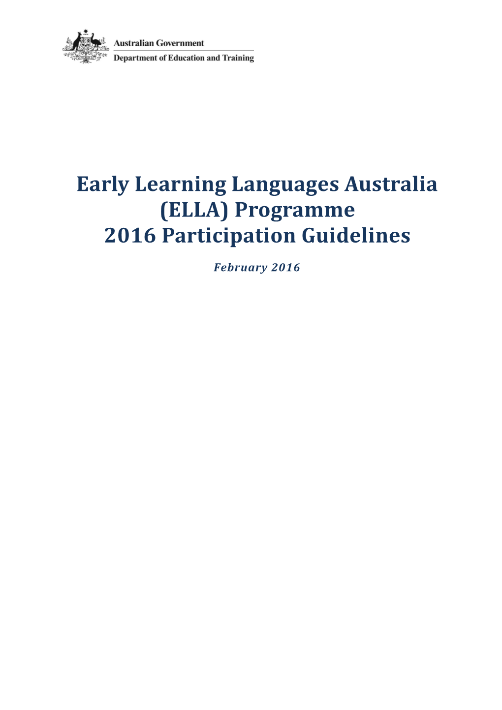 ELLA Participation Guidelines